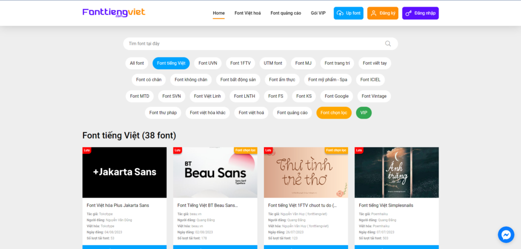 Website Fonttiengviet.com