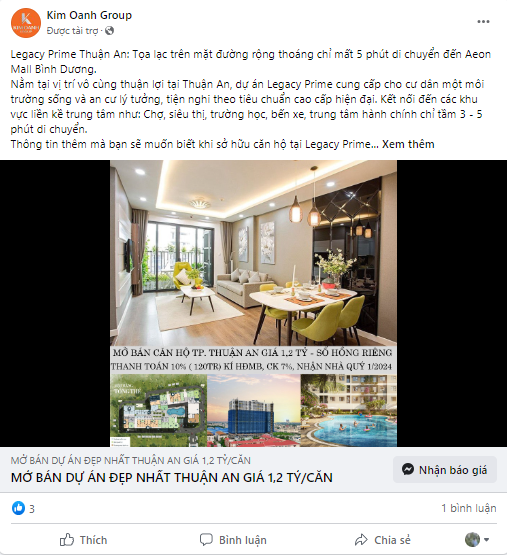 Mẫu quảng cáo ngành Bất động sản