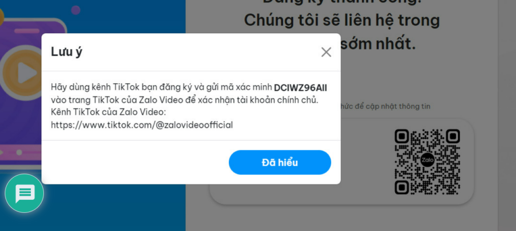 Bước 3: Chờ Zalo duyệt tài khoản
