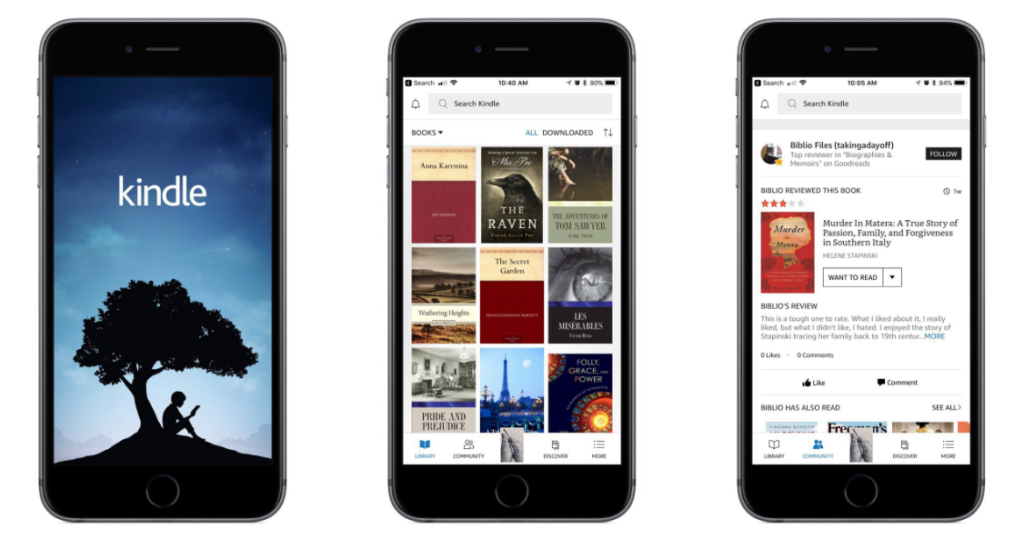 App đọc sách: Amazon Kindle