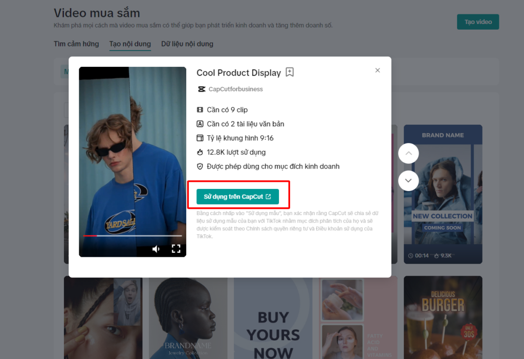 Tạo video bằng Capcut
