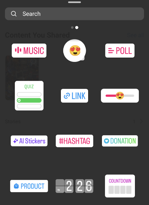 Tính năng instagram