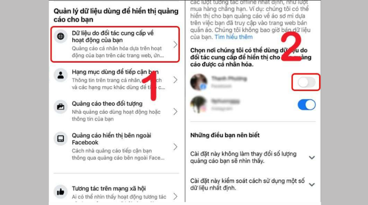 Tắt những nơi Facebook có thể thu thập thông tin cá nhân