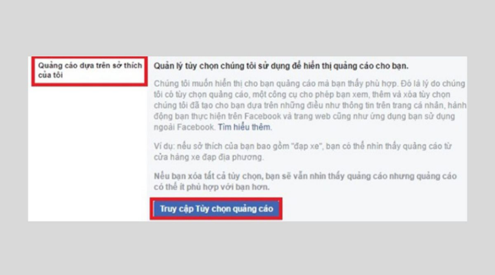 Thực hiện chặn quảng cáo dựa trên sở thích của tôi