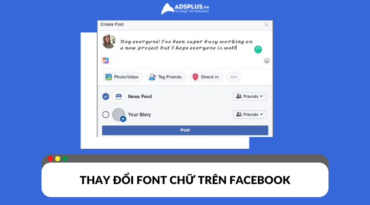 Thay đổi font chữ trên Facebook đơn giản