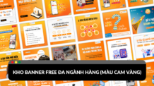 [FREE TEMPLATE] banner Canva màu cam