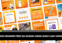 [FREE TEMPLATE] banner Canva màu cam