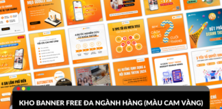 [FREE TEMPLATE] banner Canva màu cam