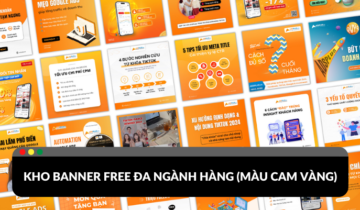 [FREE TEMPLATE] banner Canva màu cam