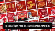 Free template banner màu đỏ