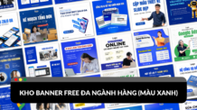[Free Template] banner Canva màu xanh dương