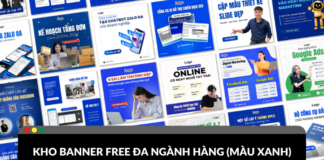 [Free Template] banner Canva màu xanh dương