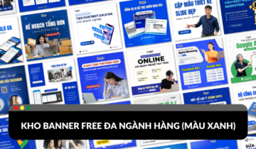 [Free Template] banner Canva màu xanh dương