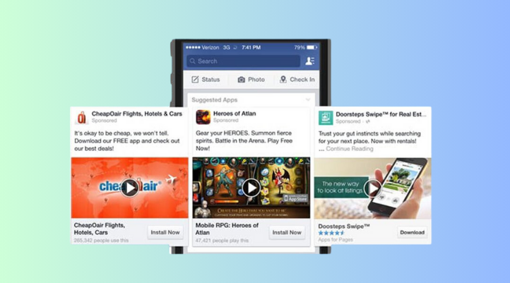 Quảng cáo Facebook cài đặt ứng dụng