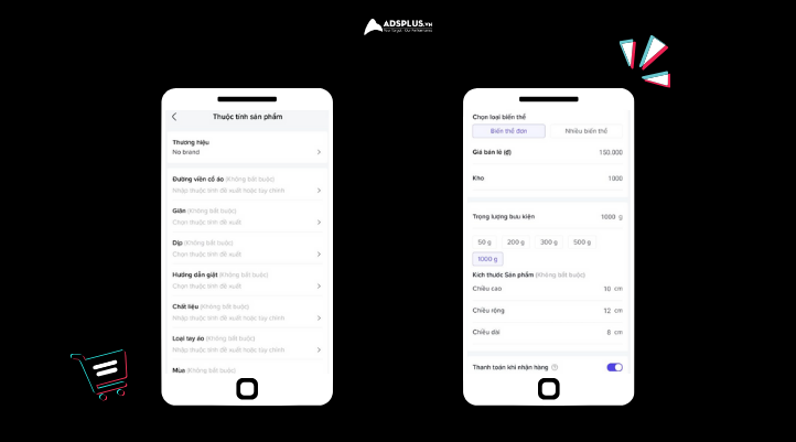 Phân loại sản phẩm được đăng tải lên TikTok