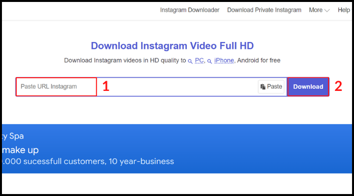 Dán liên kết để tải avatar Instagram yêu thích