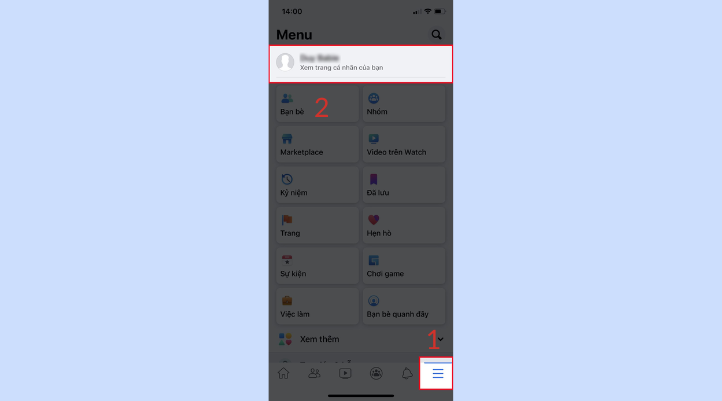 Ấn vào dấu 3 gạch để xóa video đã xem trên Facebook Watch bằng điện thoại