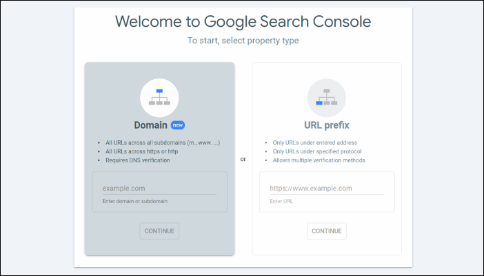 Thêm thuộc tính trang web để bắt đầu Google Search