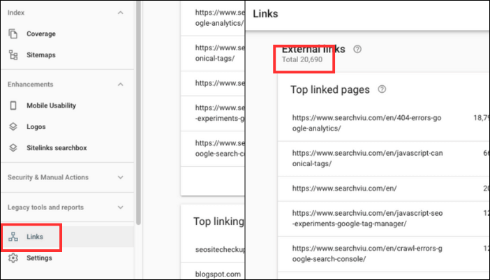 Báo cáo lieen keest trong Google Webmaster Tool