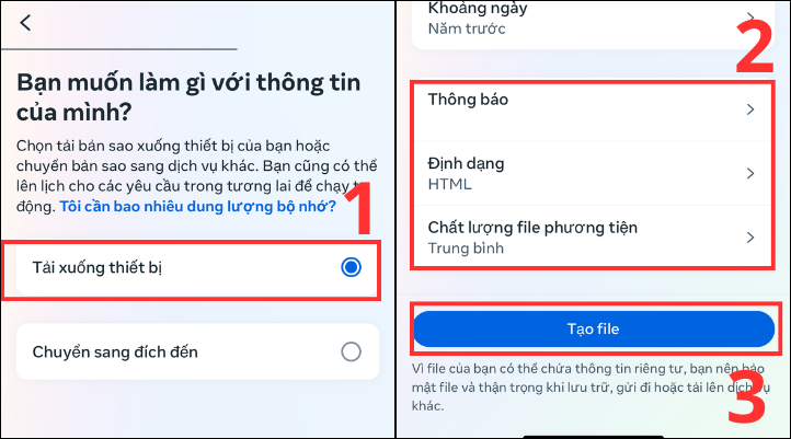 Chọn vị trí để khôi phục tin nhắn đã xóa trên Messenger iPhone
