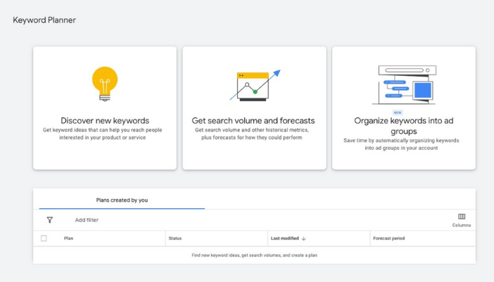 Tool Google Keyword Planner
