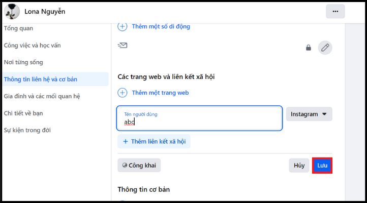 Cuối cùng, bạn nhấn nút Lưu màu xanh là hoàn tất.