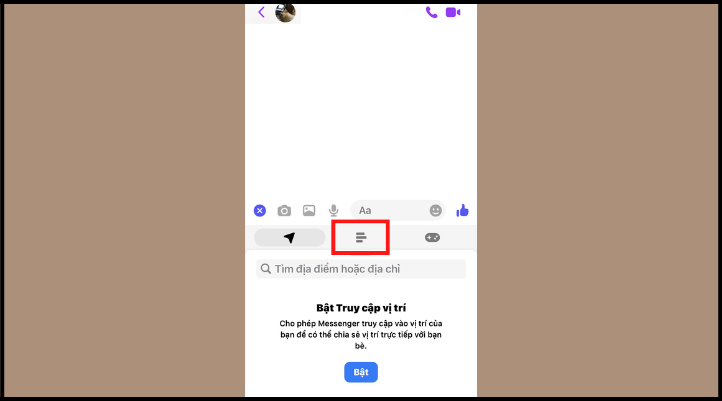 Bước tiếp theo trong cách tạo bình chọn trên Messenger là chọn biểu tượng biểu đồ với tên gọi Cuộc thăm dò ý kiến