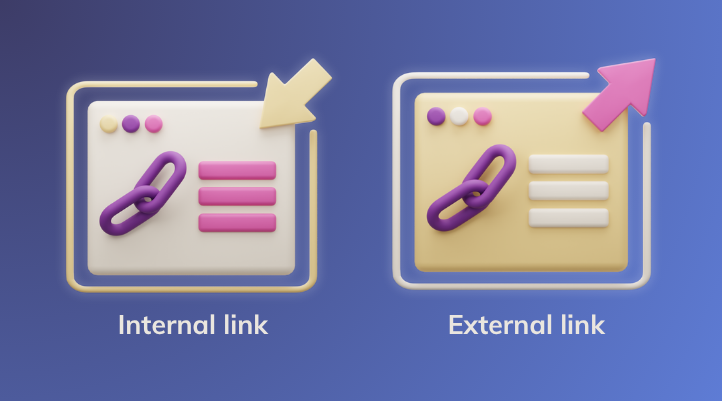 Một nhóm phân loại thường thấy của backlink chính là link nội bộ (internal) và link ngoài (external)