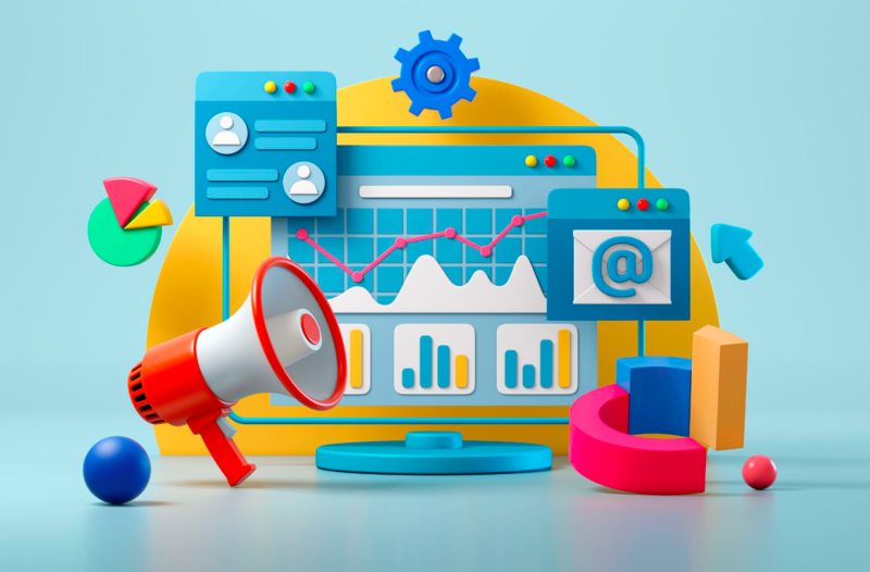 Minh họa các tiêu chí chọn công cụ marketing phù hợp như xác định mục tiêu, cân nhắc ngân sách, ưu tiên dễ sử dụng và kết hợp đa công cụ theo hành trình khách hàng.

