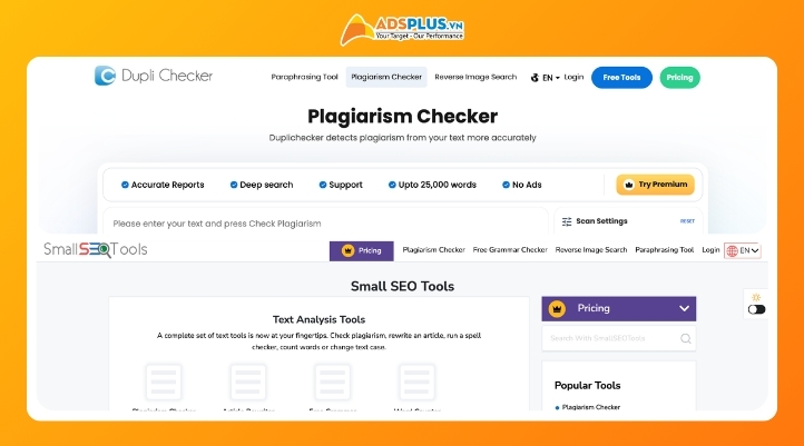 Duplichecker & SmallSEOTools