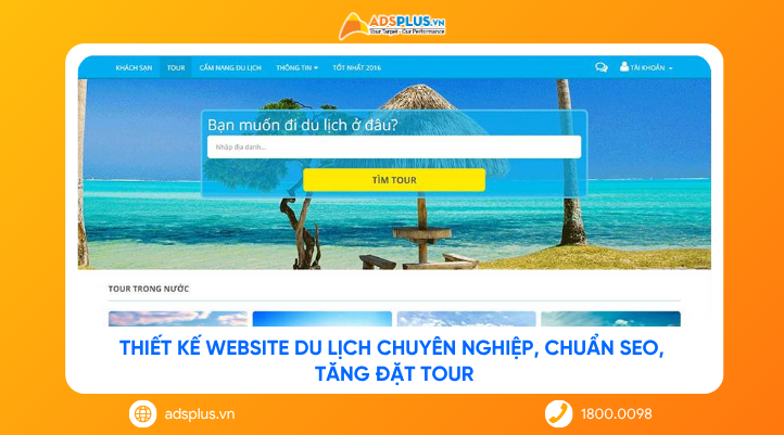 Thiết kế website du lịch chuyên nghiệp, chuẩn SEO, tăng đặt tour