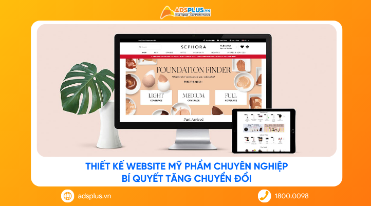 Thiết kế website mỹ phẩm chuyên nghiệp: Bí quyết tăng chuyển đổi