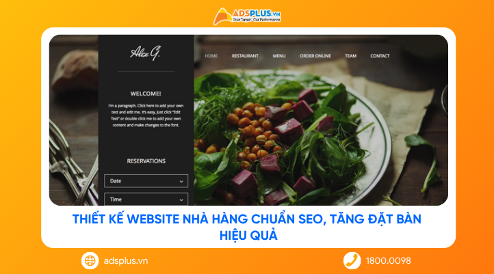 Thiết kế website nhà hàng chuẩn SEO, tăng đặt bàn hiệu quả