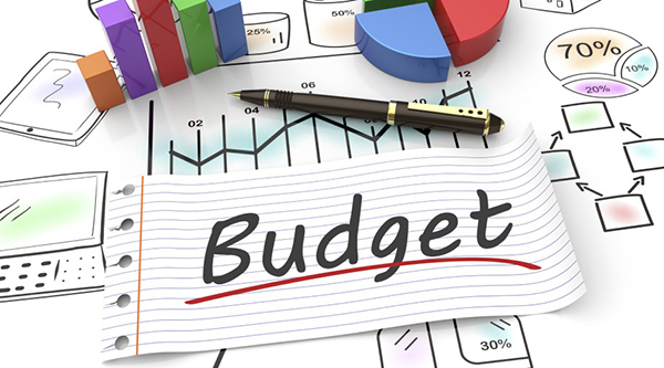 Pie chart on a stock chart with a budget
