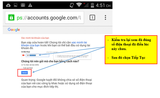 tạo tài khoản Google trên điện thoại