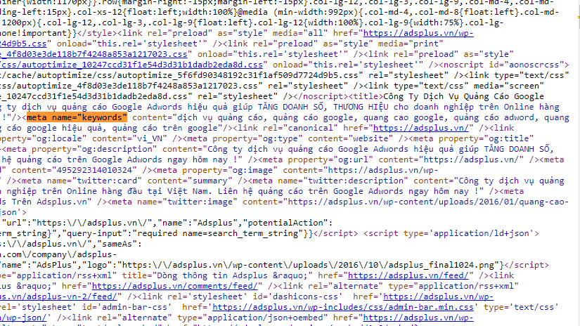 thẻ meta keywords là gì?