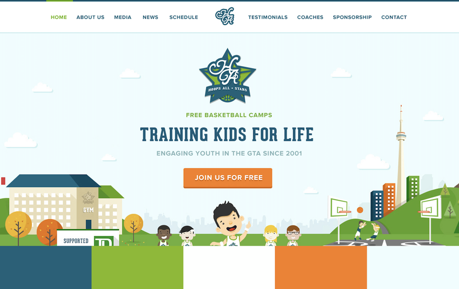 phối màu website