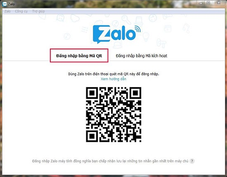đăng nhập zalo trên máy tính 02