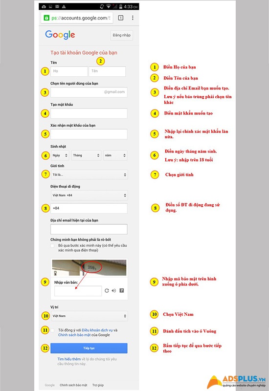 lập tài khoản google 03