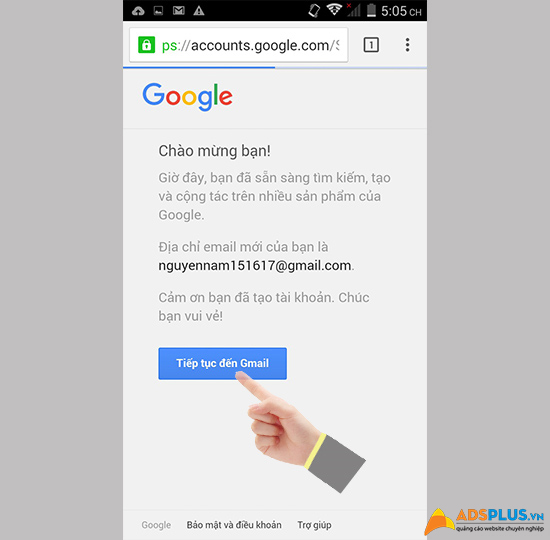 lập tài khoản google 06