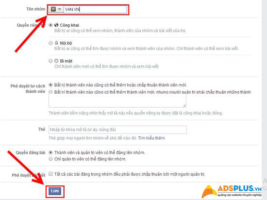 đổi tên nhóm facebook 02