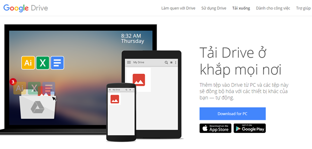 đồng bộ google drive với pc