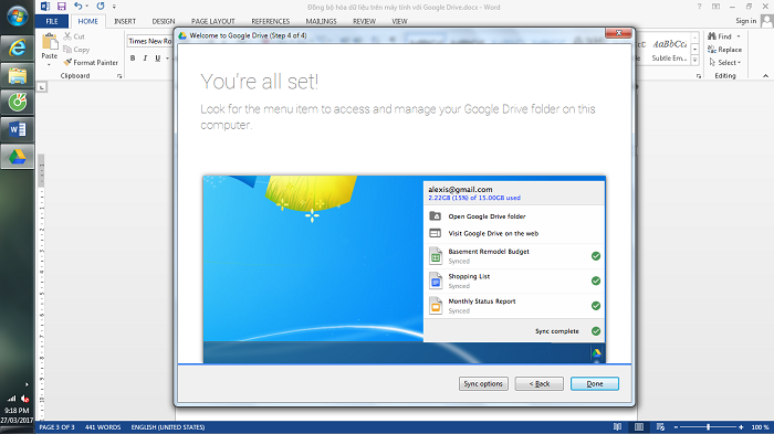 đồng bộ google drive với pc